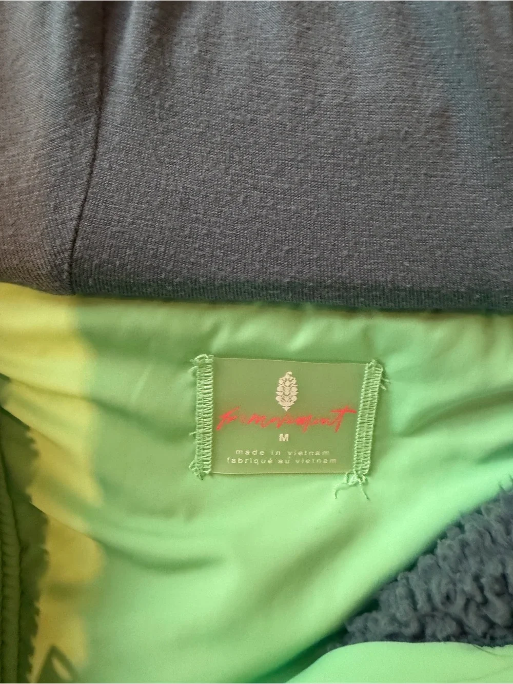 Free People Sherpa Pullover Hoodie in Teal with Mint Accents